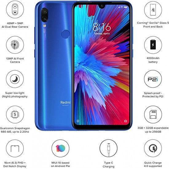 Mi Redmi -Note 7S (Sapphire Blue, 64GB, 4GB RAM) - Triveni World