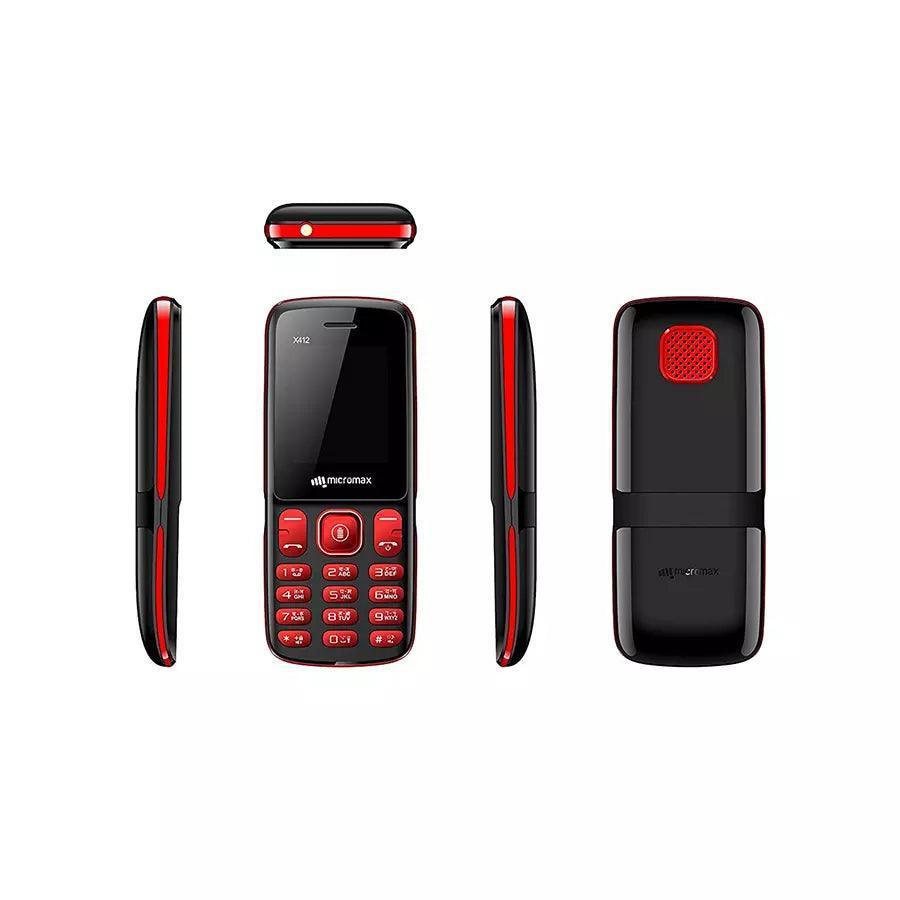 Micromax Micromax X412 1.77 Inch 800 mAh 2G GSM Black Feature Phone Refurbished - Triveni World