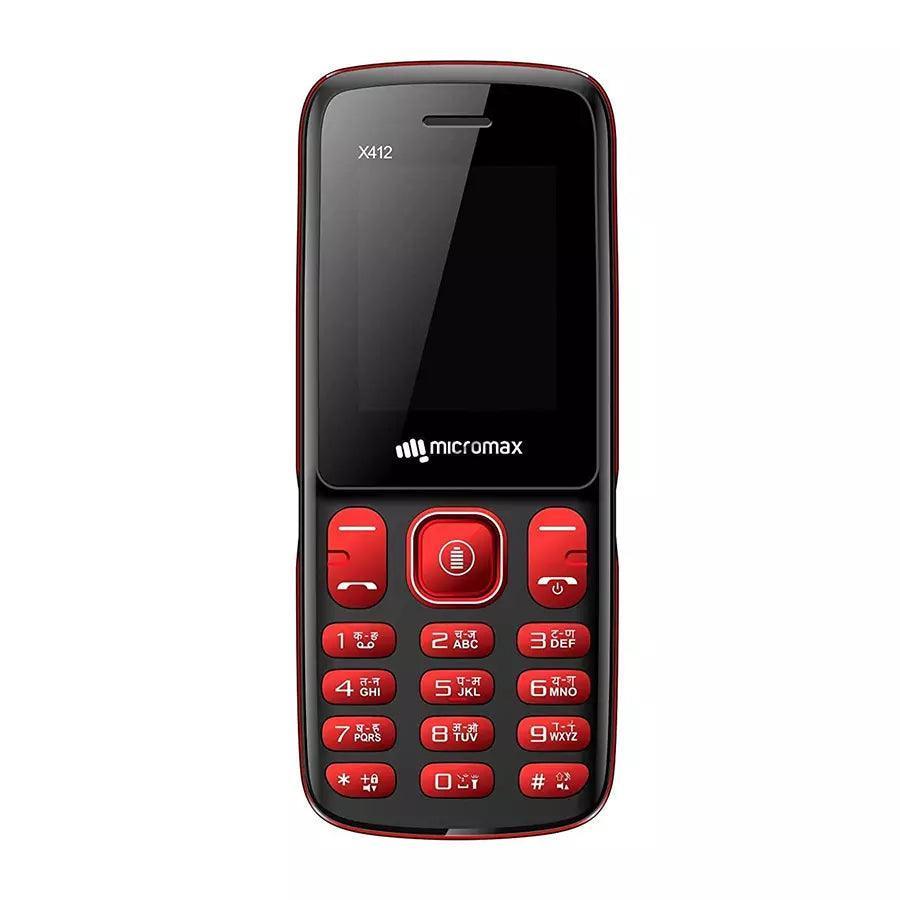 Micromax Micromax X412 1.77 Inch 800 mAh 2G GSM Black Feature Phone Refurbished - Triveni World