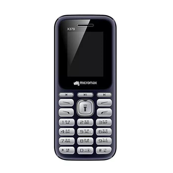 Micromax X379+ 1.77 inch 1000 mAh 2G GSM Blue Feature Phone Refurbished - Triveni World