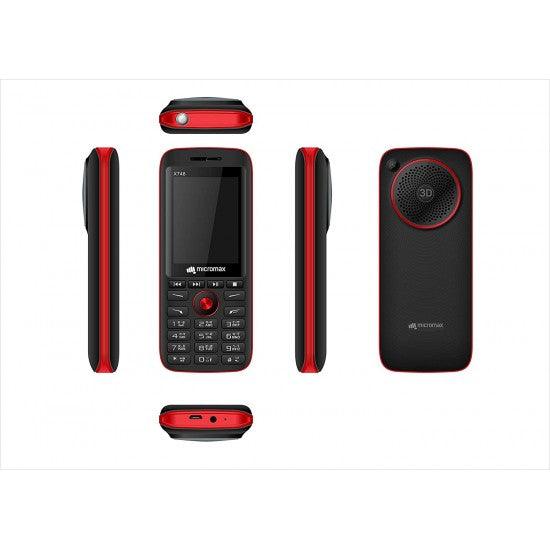 Micromax X748 (Black+Red,Big 3D Sound Speaker,2500mAh) - Triveni World