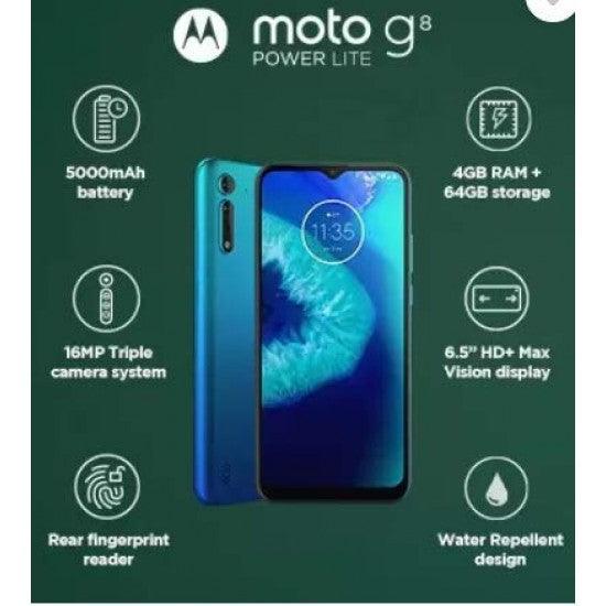 Moto G8 Power Lite (Arctic Blue, 32 GB) (3 GB RAM) refurbished - Triveni World