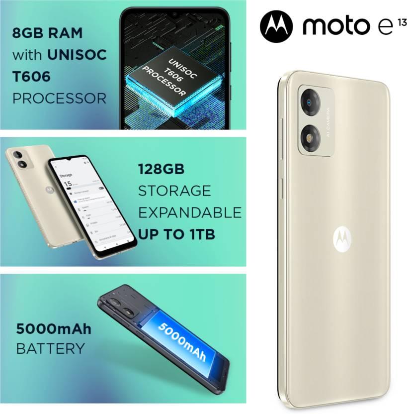 MOTOROLA e13 (Creamy White, 128 GB)  (8 GB RAM) Refurbished - Triveni World