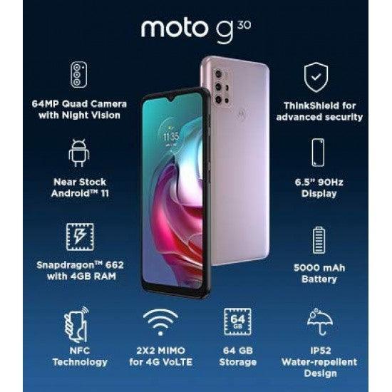 MOTOROLA G30 (Dark Pearl, 4GB RAM, 64GB Storage) - Triveni World