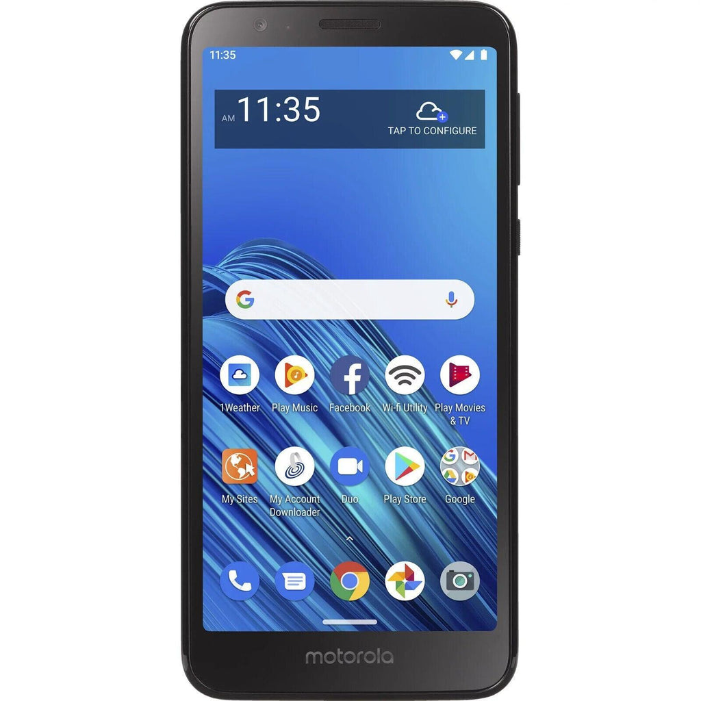 Motorola Moto e6 32GB Black Prepaid Refurbished - Triveni World