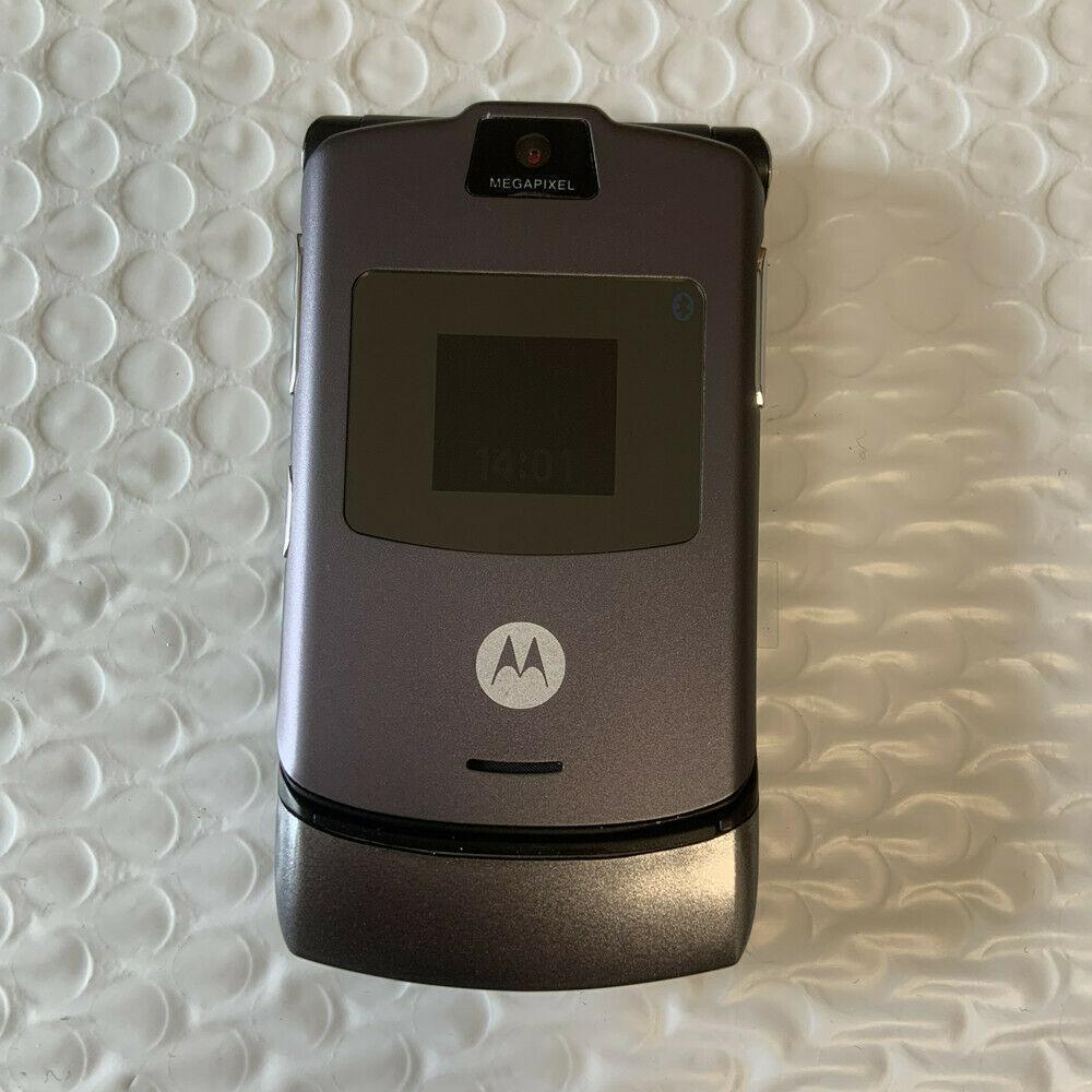 Motorola RAZR V3 MP4 Unlocked GSM 850/900/1800/1900 Flip Mobile Phone Refurbished - Triveni World