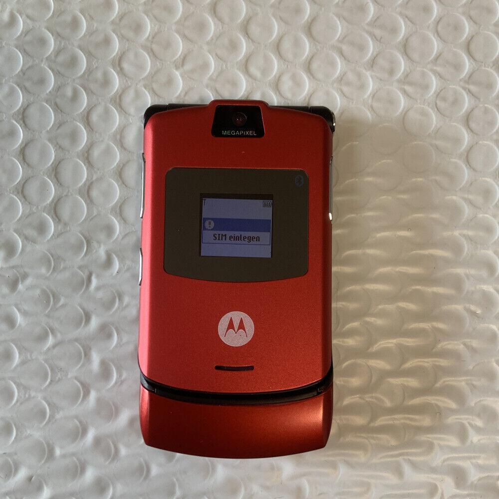 Motorola RAZR V3 MP4 Unlocked GSM 850/900/1800/1900 Flip Mobile Phone Refurbished - Triveni World