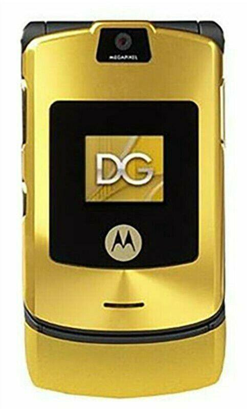 Motorola RAZR V3i Dolce Gabbana Gold GSM Flip Refurbished - Triveni World