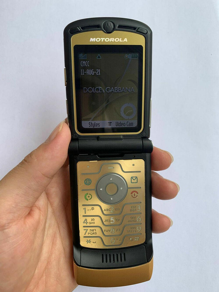 Motorola RAZR V3i Dolce Gabbana Gold GSM Flip Refurbished - Triveni World