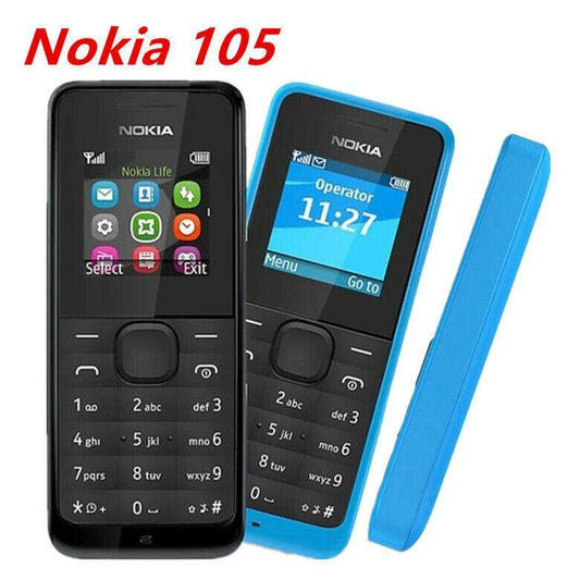 Nokia 105 Black FM Radio 2G GSM Refurbished - Triveni World