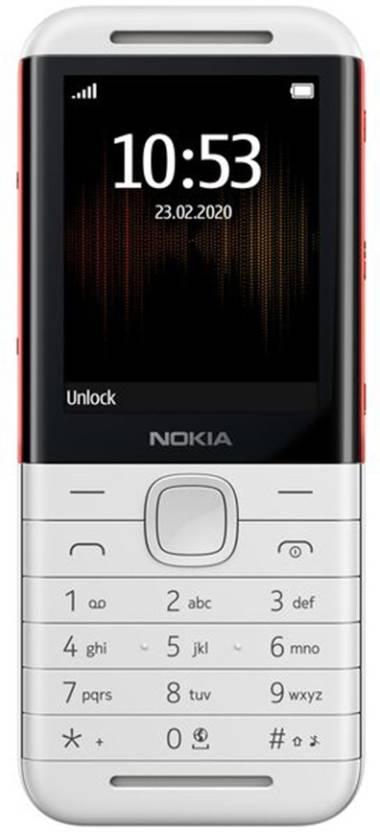 Nokia 5310 DS Keypad Mobile, FM Radio,Camera with Flash (8MB RAM)  (White, Red) - Triveni World