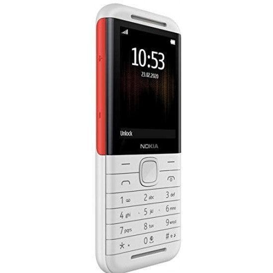 Nokia 5310 Dual SIM Feature Phone with MP3 Player, Wireless FM Radio and Rear Camera (White/Red) - Triveni World