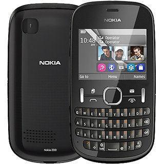 Nokia asha 200 black qwert keypad Refurbished - Triveni World