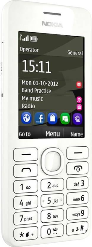 Nokia Asha 206  (White) - Triveni World