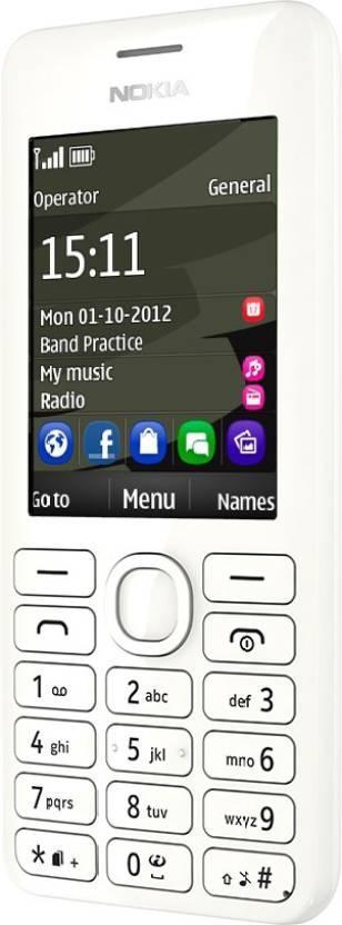 Nokia Asha 206  (White) - Triveni World