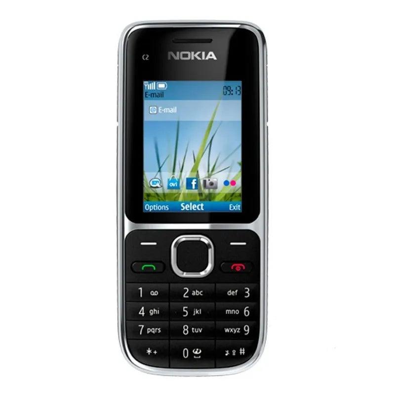 Nokia C2-01 Unlocked Mobile Phone 2.0" 3.2MP Bluetooth Multi-Languages keyboard GSM/WCDMA 3G Smartphone - Triveni World