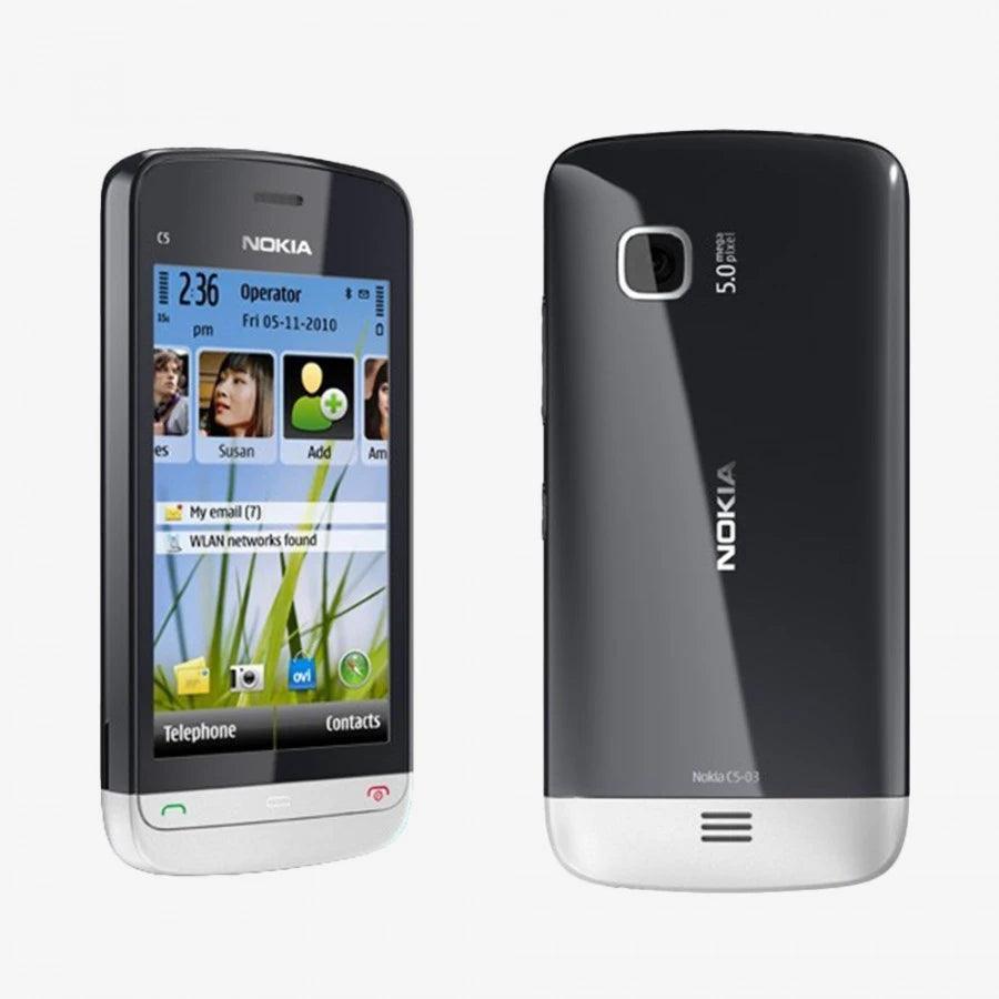 Nokia C5-03 Refurbished Mobile (White) Refurbished - Triveni World