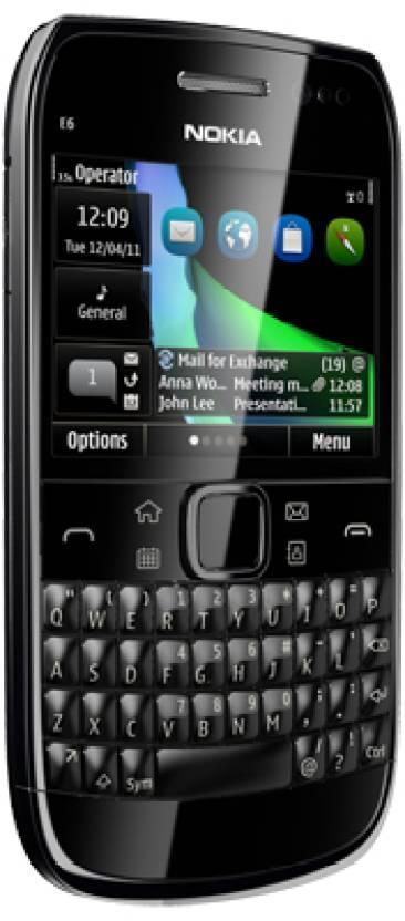 Nokia E6 (Black, 8 GB)  (256 MB RAM) Refurbished - Triveni World