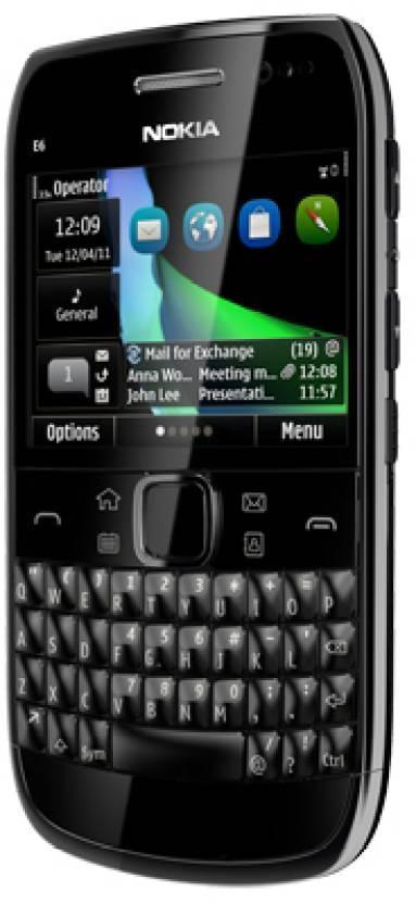 Nokia E6 (Black, 8 GB)  (256 MB RAM) Refurbished - Triveni World