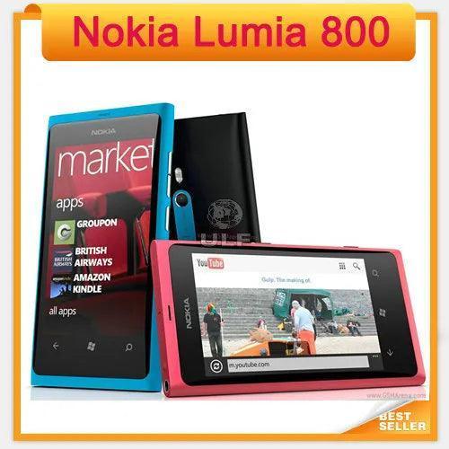 Nokia Lumia 800 Mobile Windows OS 16GB ROM 8MP 3G Wi-Fi GPS Bluetooth refurbished Cell Phone - Triveni World