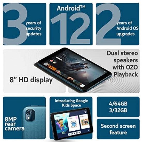 Nokia T10 Android 12 Tablets with 8 HD Display, 8MP Rear Camera, Blue Refurbished - Triveni World