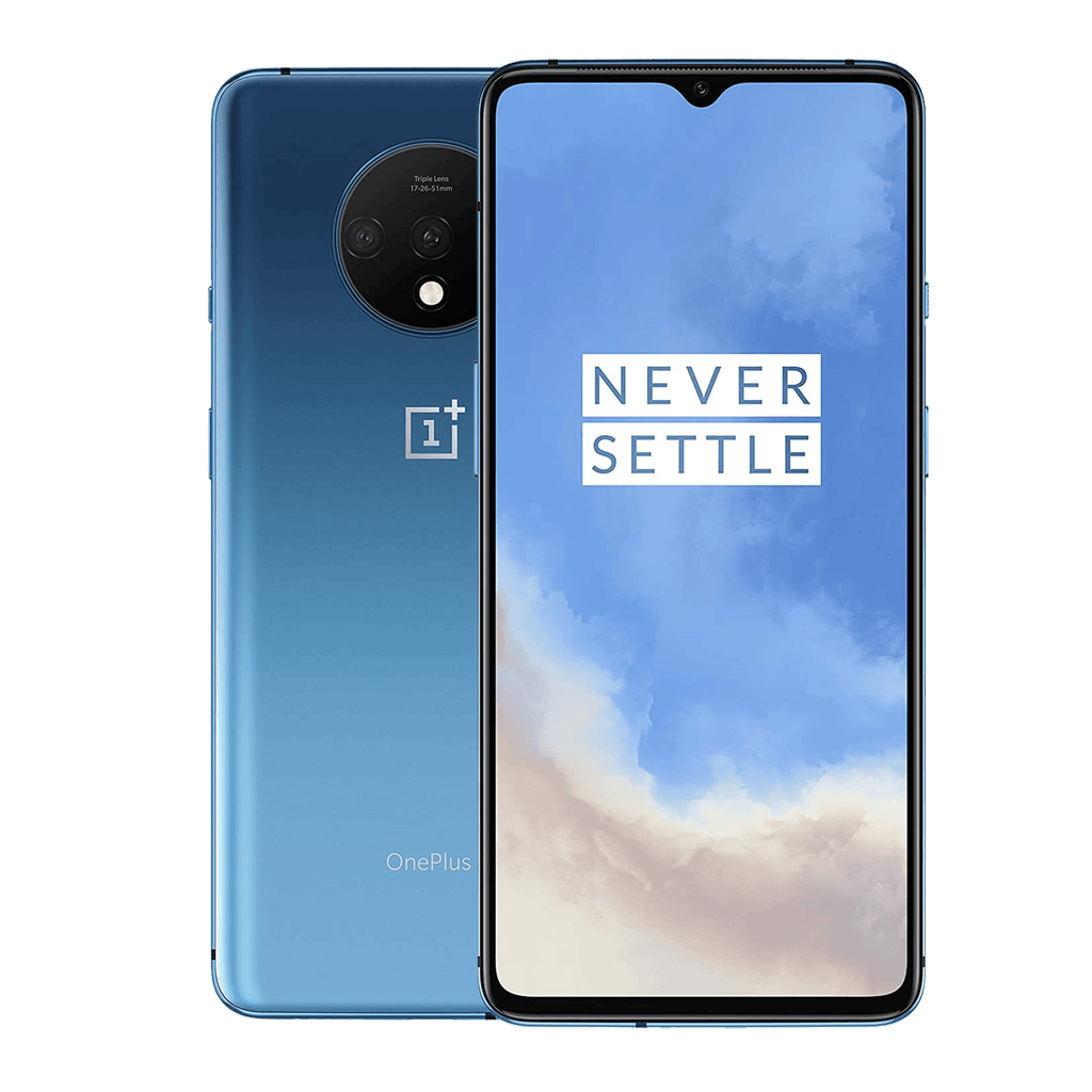 Refurbished OnePlus 7T (8GB RAM, 256GB, Glacier Blue) - Triveni World