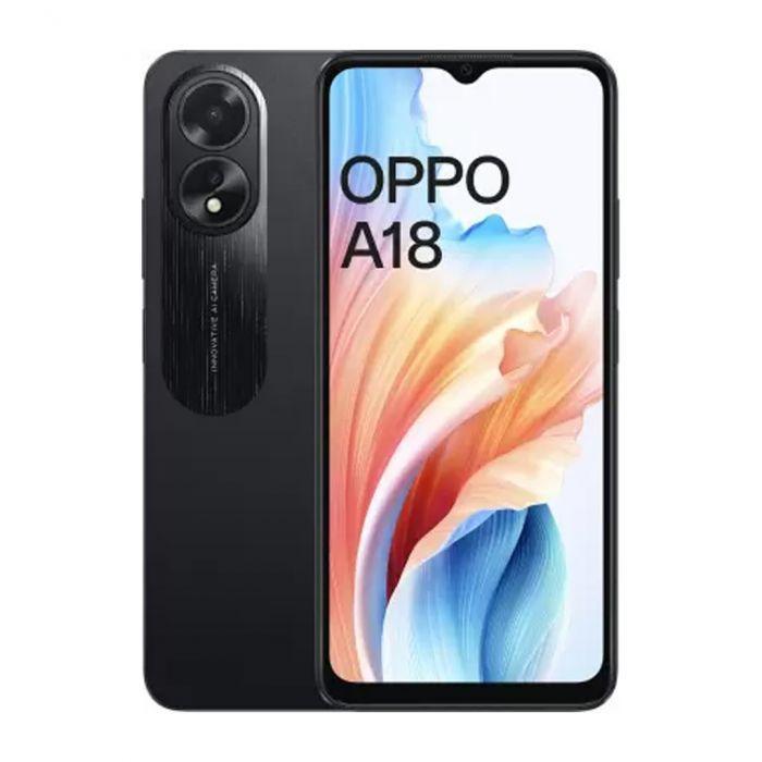 Oppo A18 4GB 128GB, Glowing Black - Triveni World