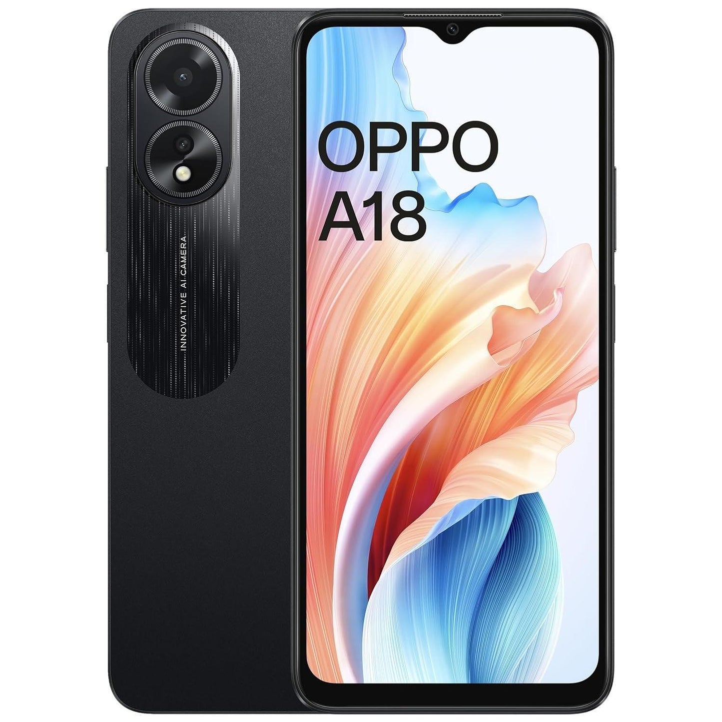 Oppo A18 4GB 64GB Glowing Black - Triveni World