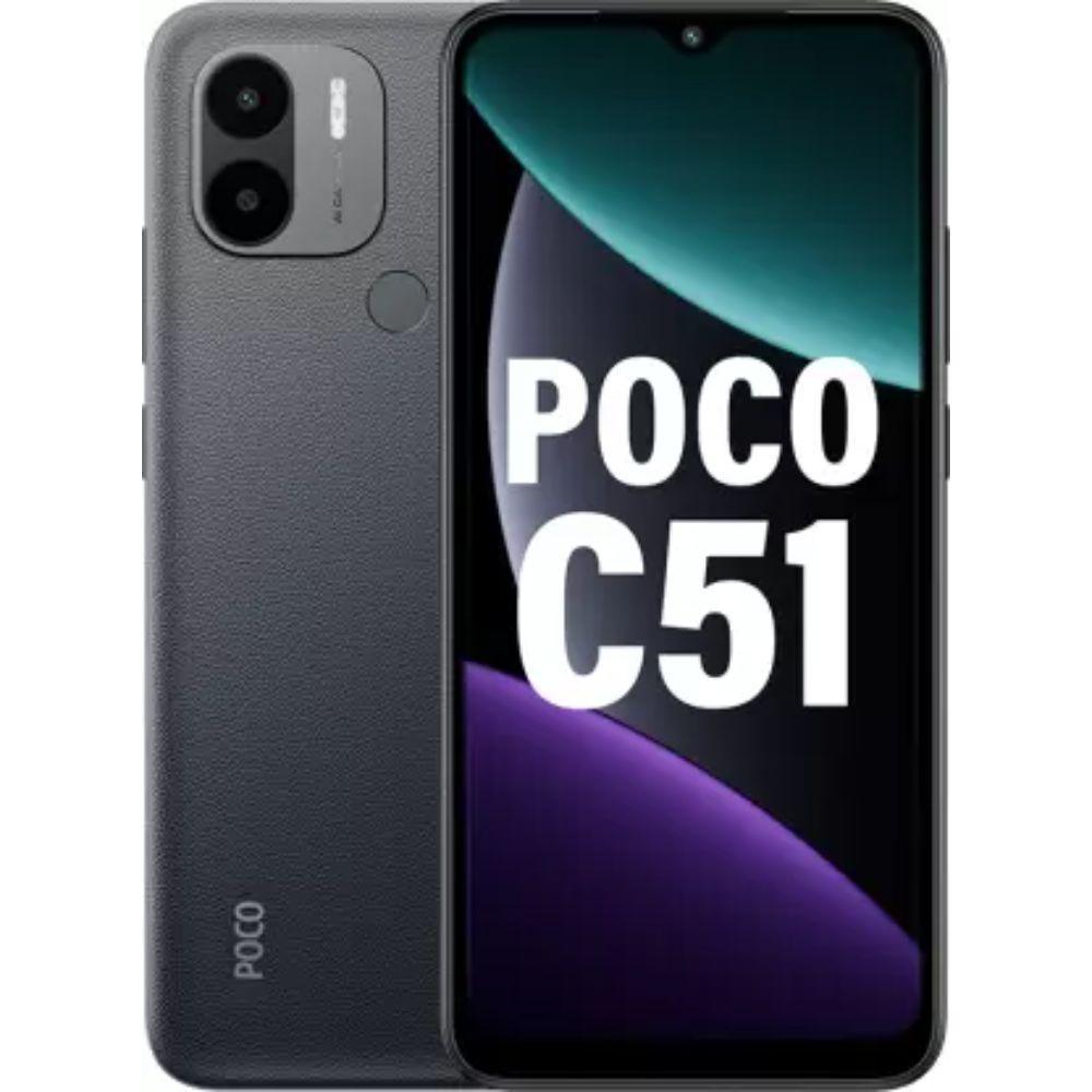 POCO C51 6GB 128GB Power Black smart-phones ( 6 GB 128 GB ) Refurbished - Triveni World