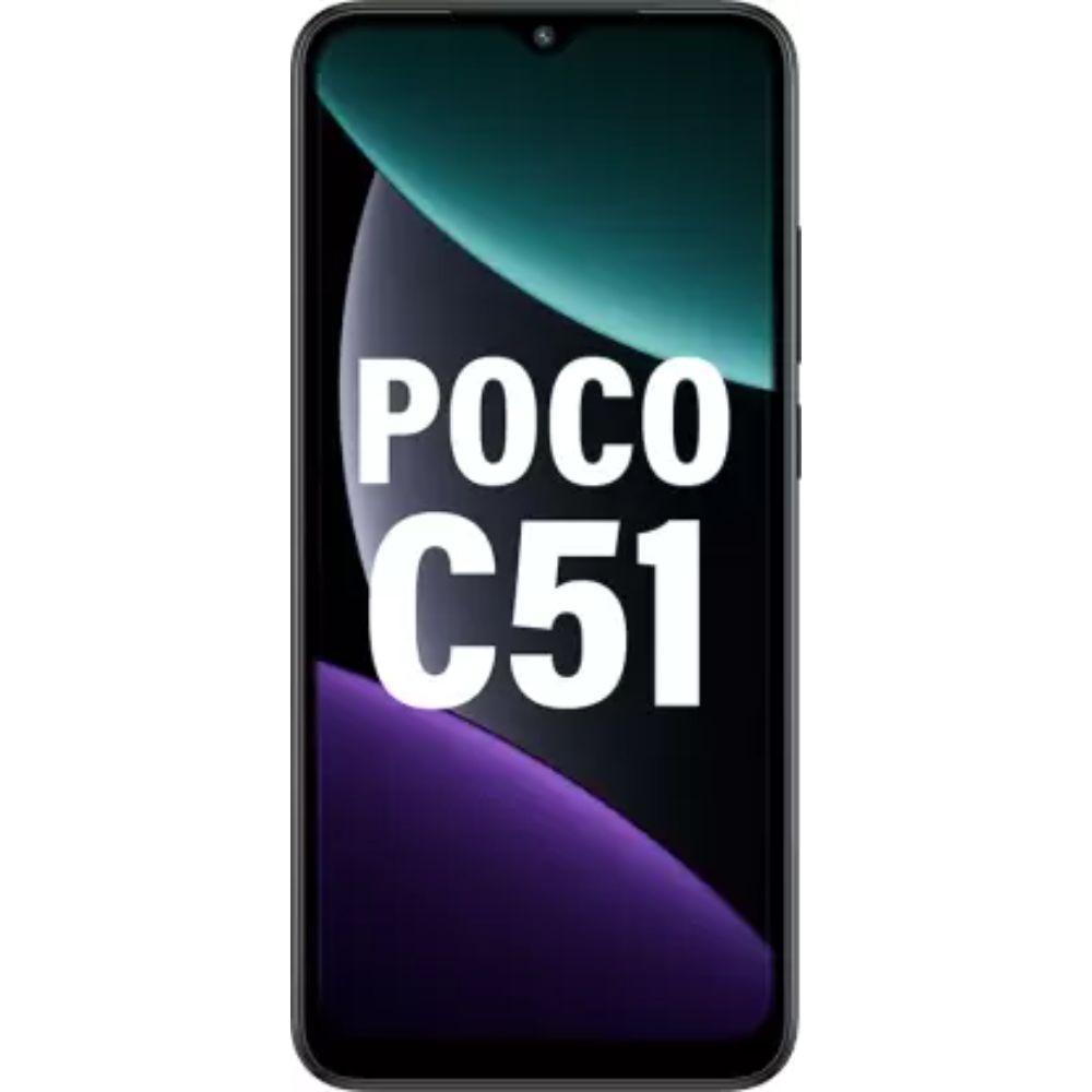 POCO C51 6GB 128GB Power Black smart-phones ( 6 GB 128 GB ) Refurbished - Triveni World