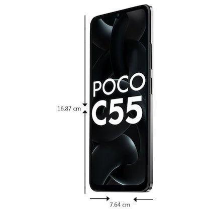 Poco C55 64 GB, 4 GB RAM, Power Black, Mobile Phone Refurbished - Triveni World