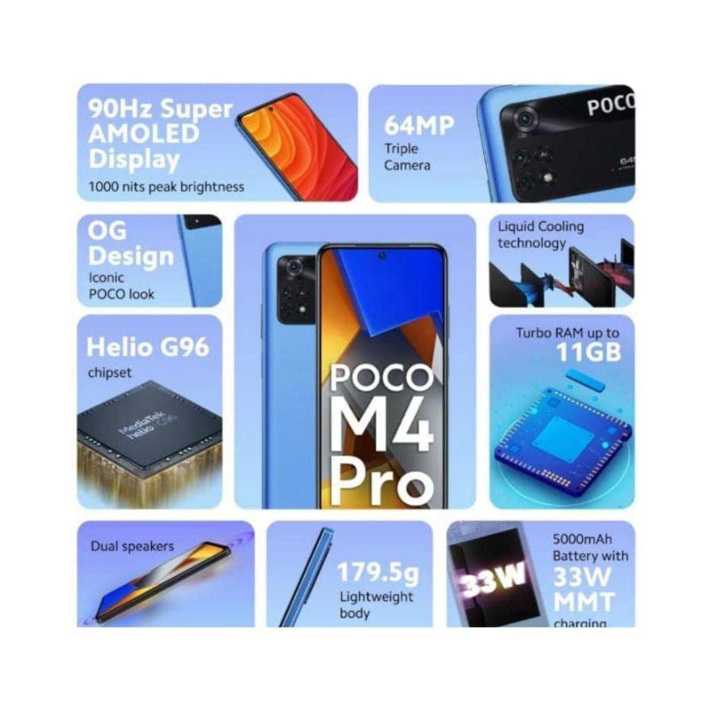 POCO M4 Pro 5G 128 GB Storage Cool Blue (8 GB RAM) Refurbished - Triveni World