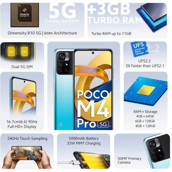 POCO M4 Pro 5G (Cool Blue, 6GB RAM 128GB Storage) - Triveni World