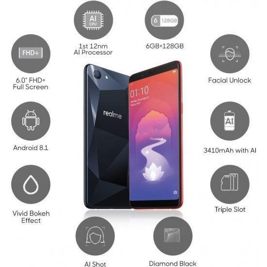 Realme 1 (Diamond Black, 64 GB, 4 GB RAM) - Triveni World