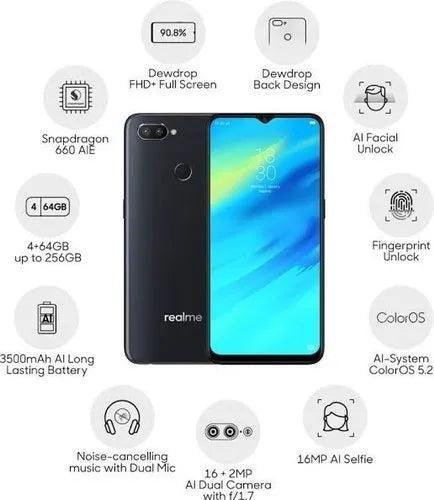 Realme 2 Pro (Black, 4GB RAM, 64GB Storage) - Refurbished - Triveni World