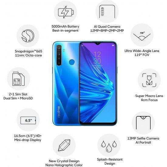 Realme 5 (Crystal Blue, 64 GB, 4 GB RAM) refurbished - Triveni World