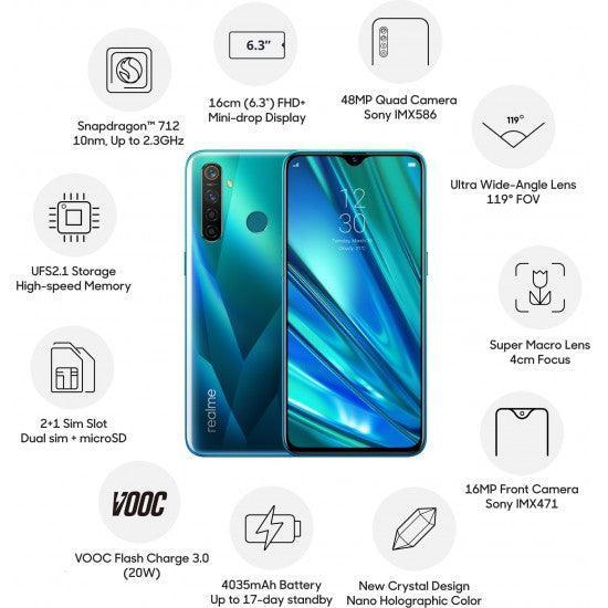 Realme 5 Pro (Crystal Green, 64 GB, 4 GB RAM) refurbished - Triveni World