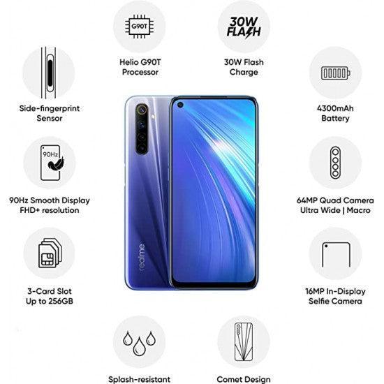 Realme 6 Comet Blue 128GB 8GB RAM refurbished - Triveni World