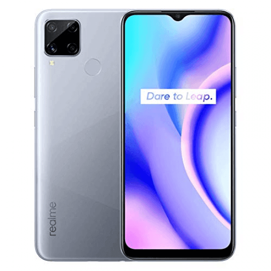 Realme C15 (Power Sliver, 4GB RAM, 64GB Storage) Refurbished - Triveni World