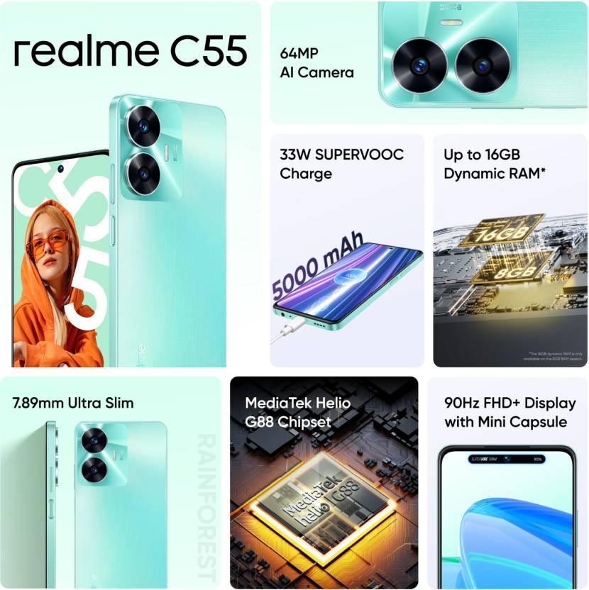 realme C55 (Rainforest, 64 GB)  (4 GB RAM) - Triveni World