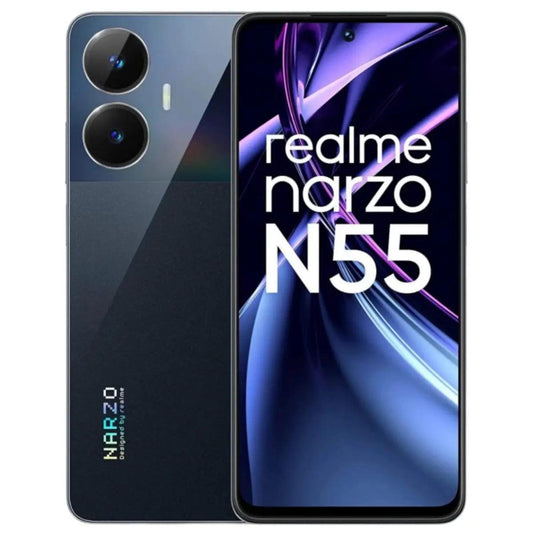 Realme Narzo N55 (Prime Black, 64 GB,4 GB RAM) (Refurbished) – "Renewed Excellence" - Triveni World