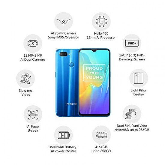 Realme U1 (Brave Blue, 3 GB RAM, 32 GB Storage) Refurbished - Triveni World