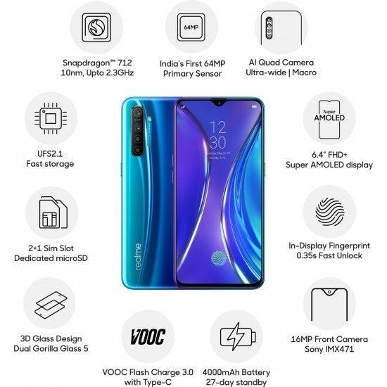 Realme XT (Pearl Blue, 128 GB, 8 GB RAM) Refurbished - Triveni World