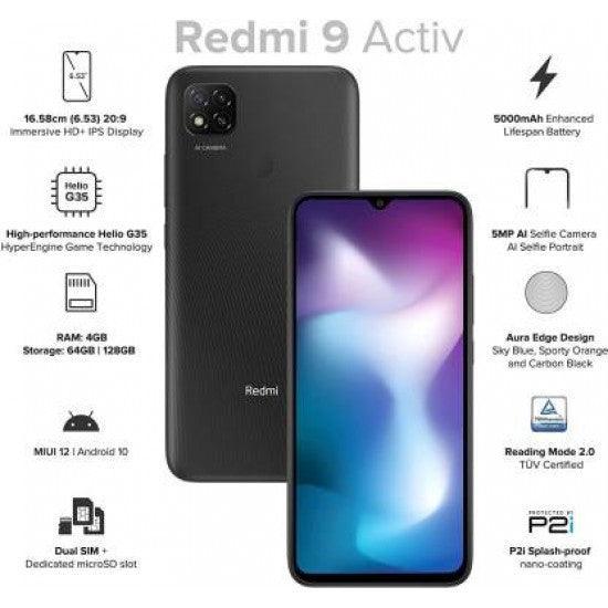 REDMI 9 Active (Carbon Black, 64 GB) (4 GB RAM) - Triveni World