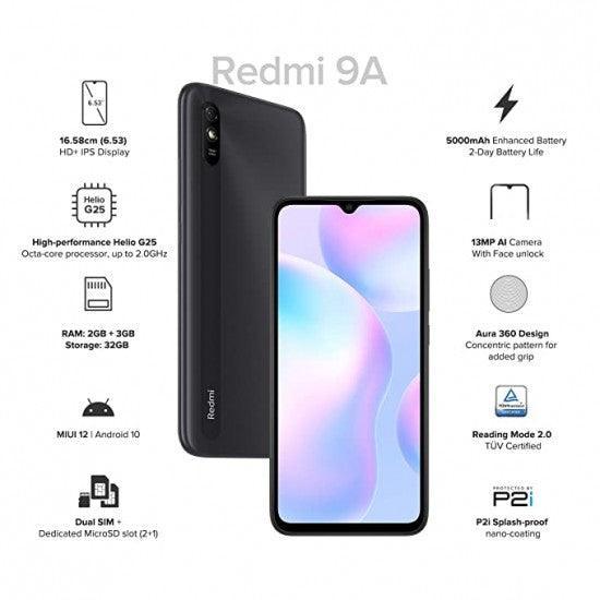 Redmi 9A Midnight Black 3GB RAM 32GB Storage - Triveni World