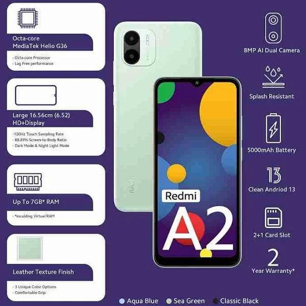 REDMI A2 2GB 32GB SEA GREEN - Triveni World