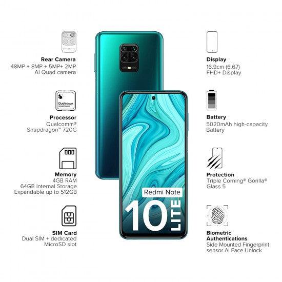 Redmi Note 10 Lite Aurora Blue 4GB RAM 128GB ROM - Triveni World