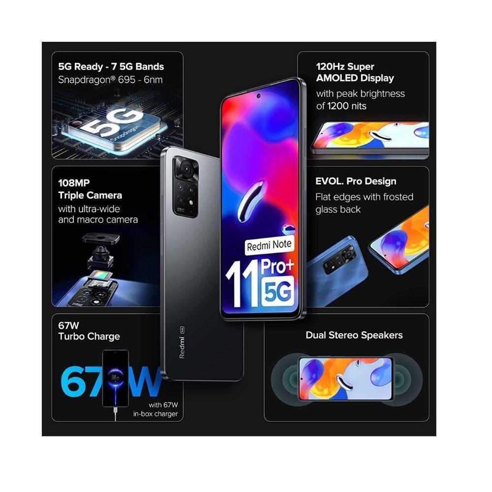 Redmi Note 11 Pro Plus 5G (Stealth Black, 256 GB) (8 GB RAM) - Triveni World