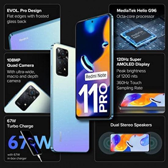 Redmi Note 11 Pro Star Blue 8GB RAM 128GB Storage 67W Turbo Charge 120Hz Super AMOLED Display - Triveni World