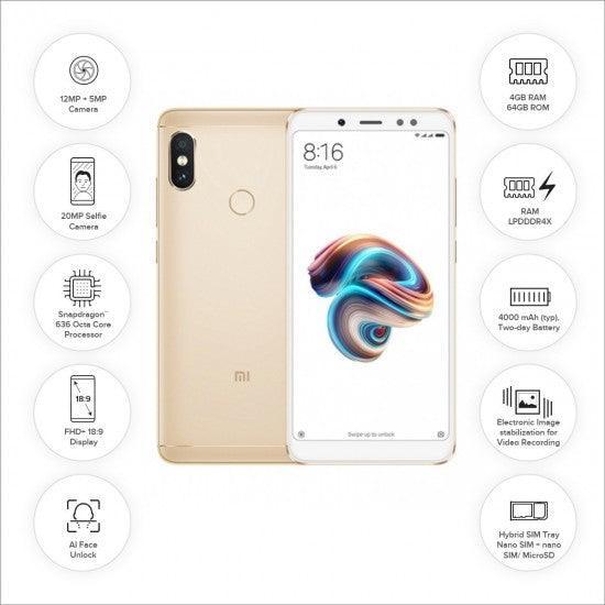 Redmi Note 5 Pro (Gold, 64 GB, 4 GB RAM) - Triveni World